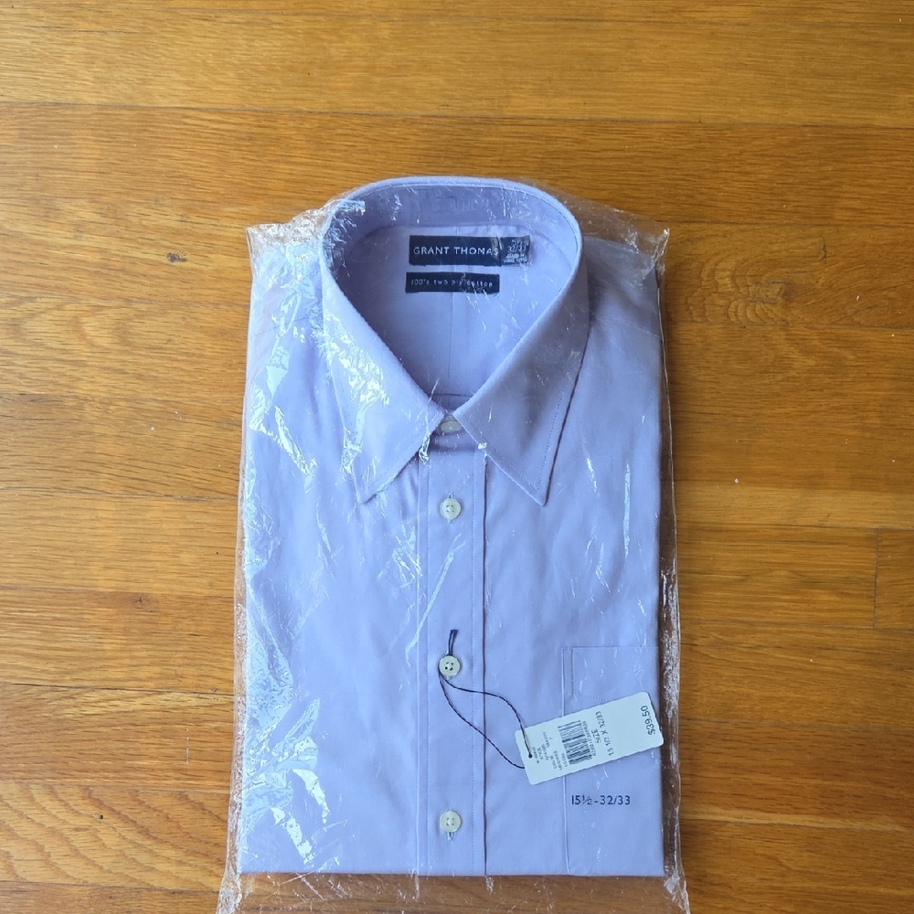 Elegant Purple Dress Shirt with Crisp Fabric